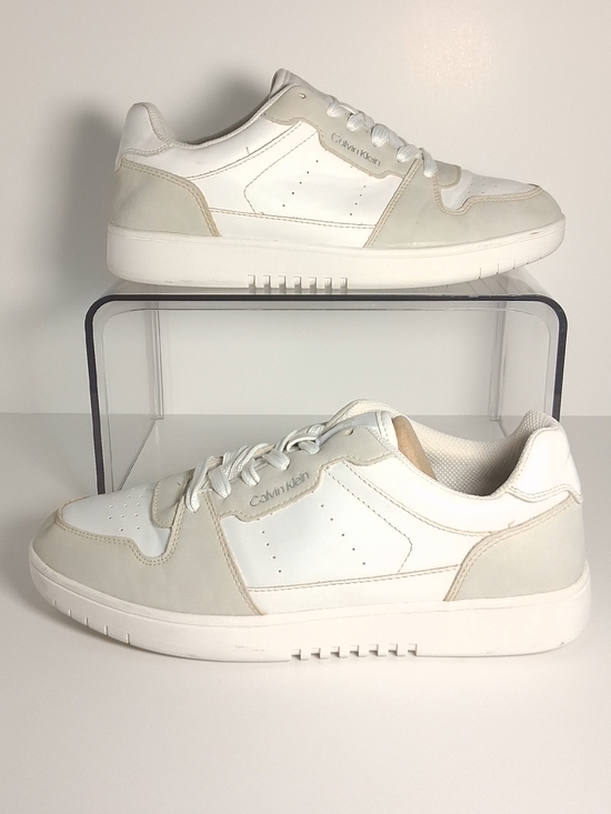Calvin Klein Shoes - Calvin Klein White and Beige Low-Top Women's Sneakers Size 9M